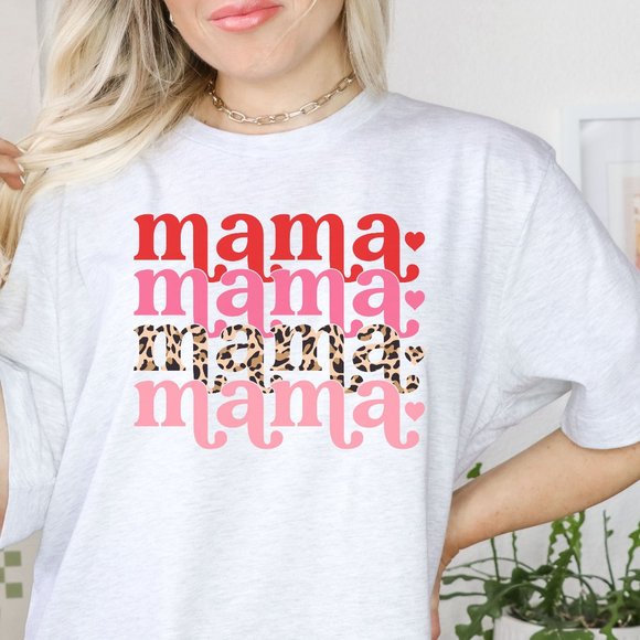 Tops - Mama Valentine’s Day t-shirt Subimated graphic shirt mama motherhood maternity